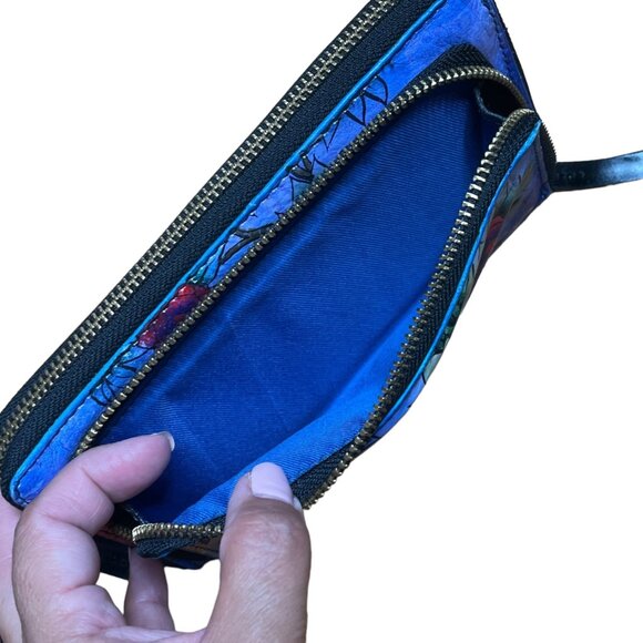 Artistic  Expression by sharif  Hand-Painted Leather Peacock Handbag with  Walle - Picture 15 of 16